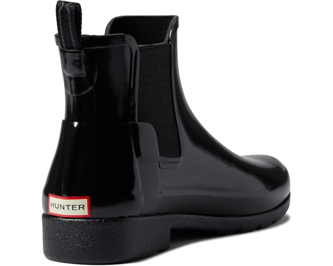 Сапоги Hunter Refined Chelsea Gloss водостойкие с эластичной вставкой