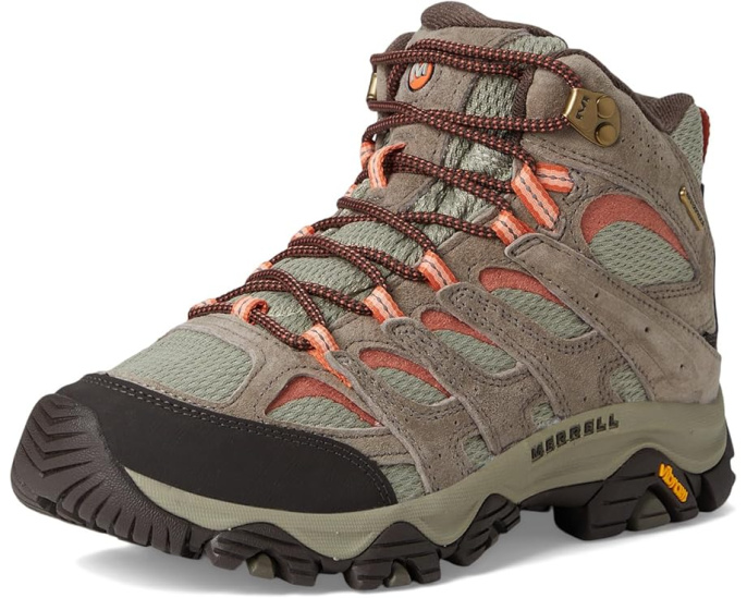 Водонепроницаемые треккинговые ботинки Merrell Moab 3 Mid с мембраной и подошвой Vibram