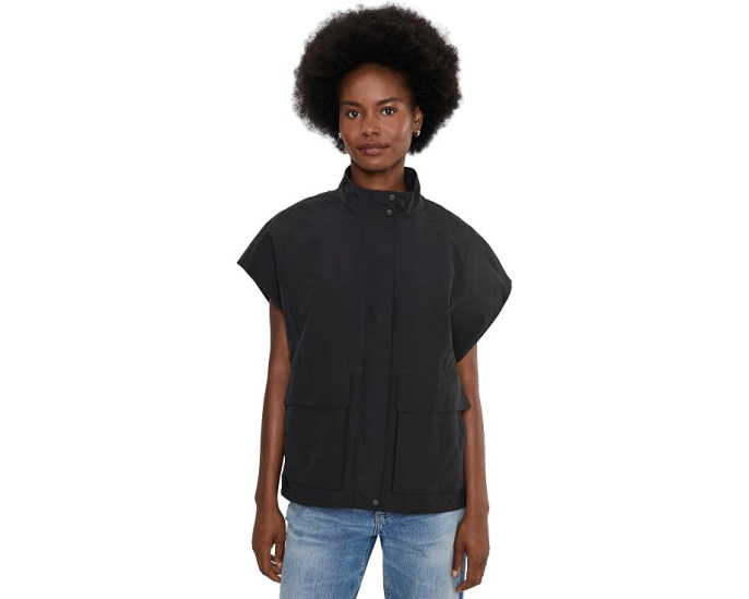 Жилет Eileen Fisher Light Cotton Nylon с высоким воротником