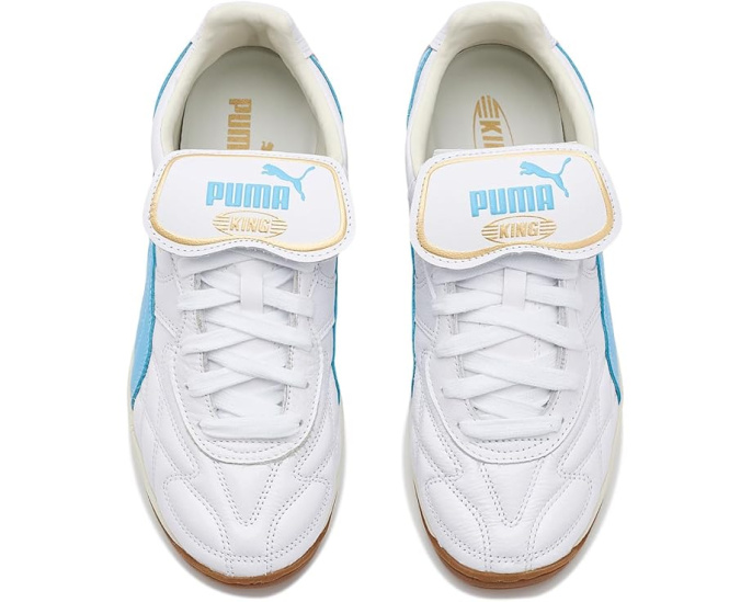 Кроссовки King Indoor от PUMA из кожи с золотым тиснением