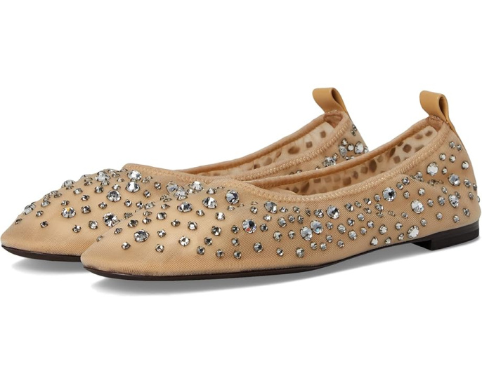 Балетки Tory Burch Crystal Ballet с кристаллами и эластичным краем