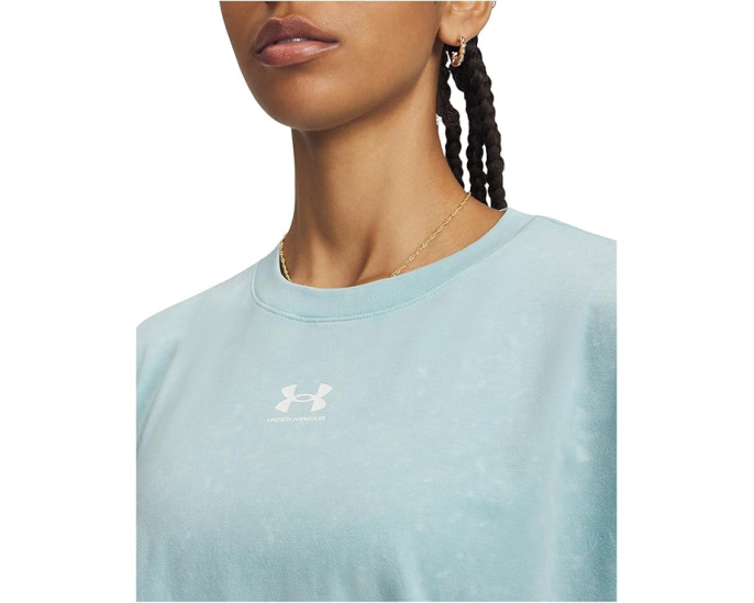 Under Armour футболка Rival Boxy Tee Wash с принтом