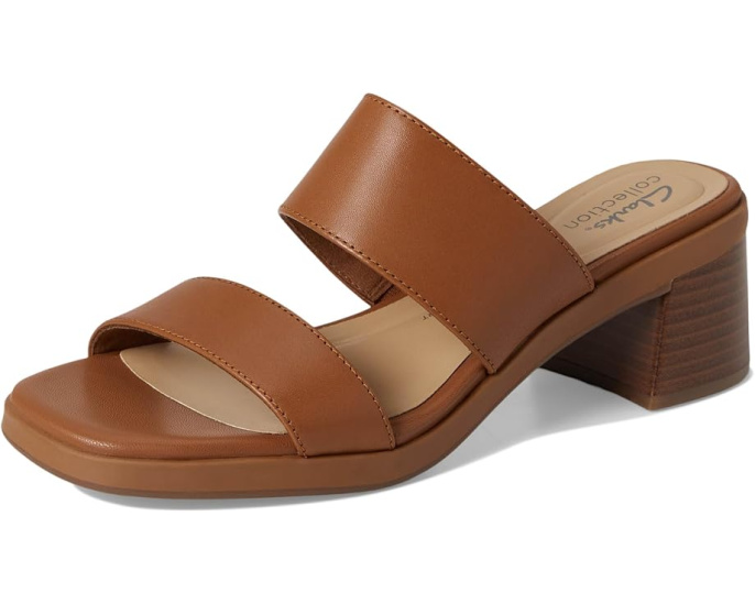 Clarks Босоножки на каблуке Jaylan Dusk из мягкой кожи