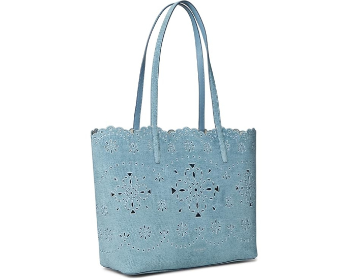 Большая сумка-тоут Do It All Spade Flower Perforated Denim от Kate Spade New York