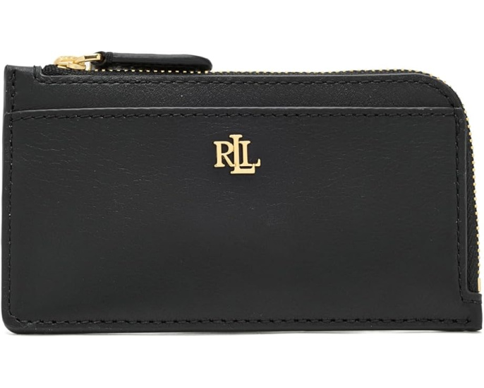 Кожаный картхолдер Lauren Ralph Lauren с L-образной молнией