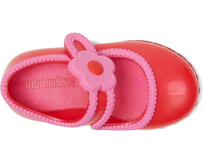 Балетки Hip Ballerina с аппликацией цветка и липучкой Mini Melissa