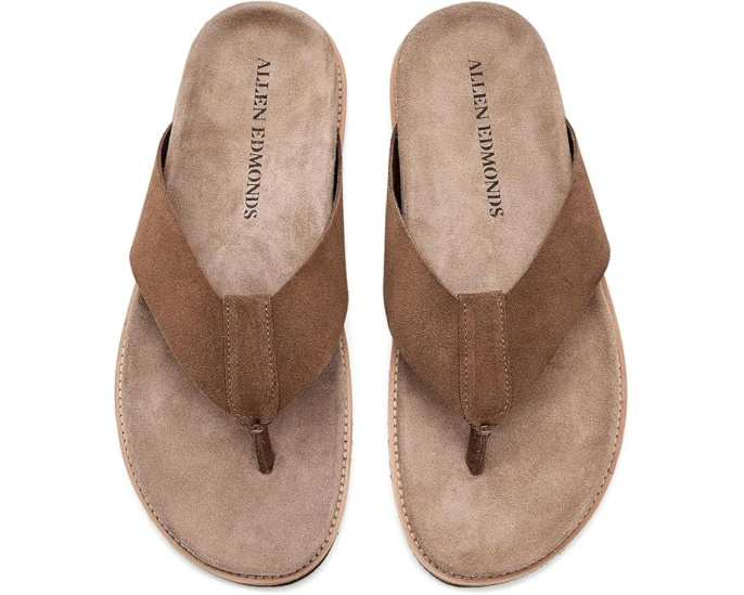 Шлепанцы Sawgrass Thong от Allen Edmonds на мягкой замше