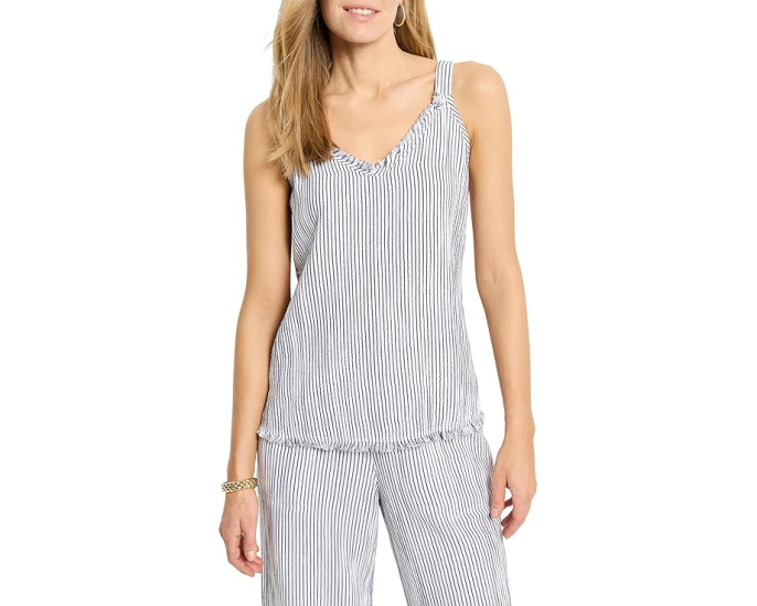 Топ NIC+ZOE Petite Pin Stripe Gauze Tank в полоску