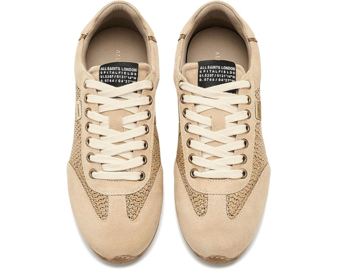 Кеды Liam Low Top от AllSaints с панелями из рафии