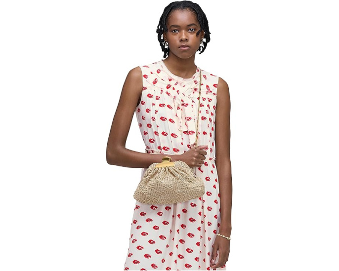 Маленький клатч Marc Jacobs The Summer Woven Glam с плетением и зажимом