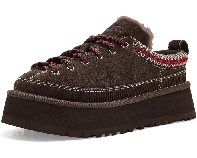 Домашние тапочки UGG Heritage Lace-Up со съемным шармом из овчины
