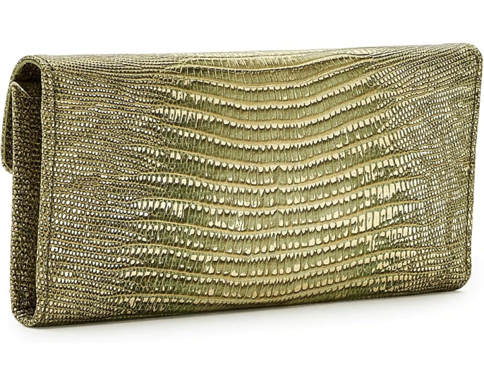 Дорожный кошелек Veronica от Brahmin с металлическим блеском и карманами