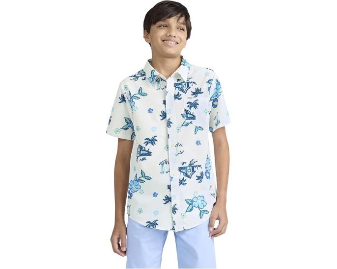 Рубашка Hurley Kids с принтом и короткими рукавами