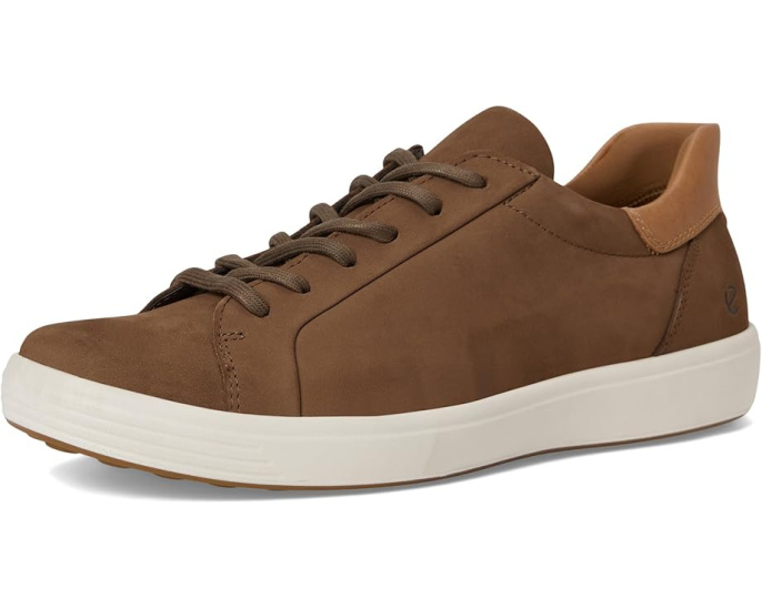 Кроссовки ECCO Soft 7 Easy Slip с кожаным верхом и эластичными шнурками