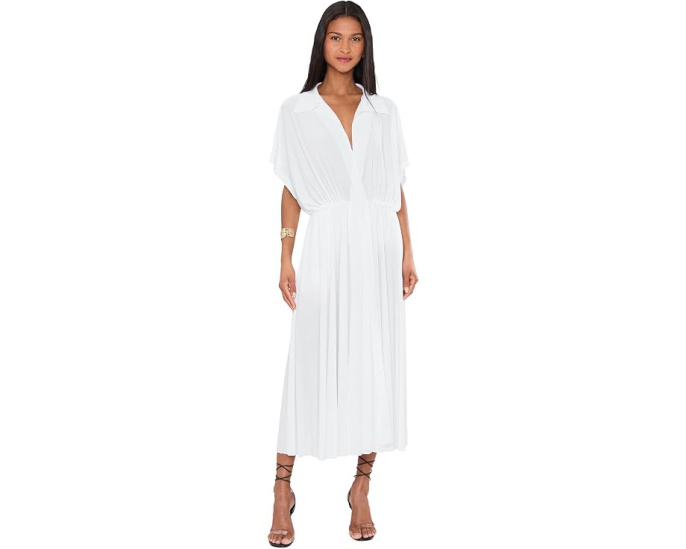 Платье Norma Kamali Oversized Sleeveless Boyfriend NK Shirt Flared с поясом