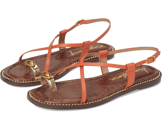 Сандалии Sam Edelman Tenly с ремешками и кольцом на палец на низком каблуке