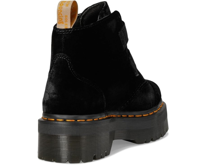 Веганские ботинки Dr. Martens Vegan Devon Velvet Platform на платформе