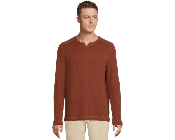 Свитшот Johnston & Murphy Split-neck с текстурной вязкой