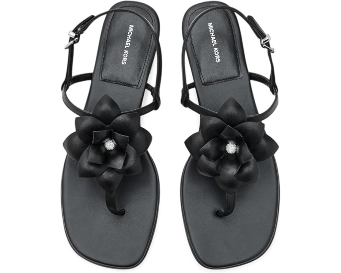 Сандалии Jacie Thong MICHAEL Michael Kors с кожаным цветком