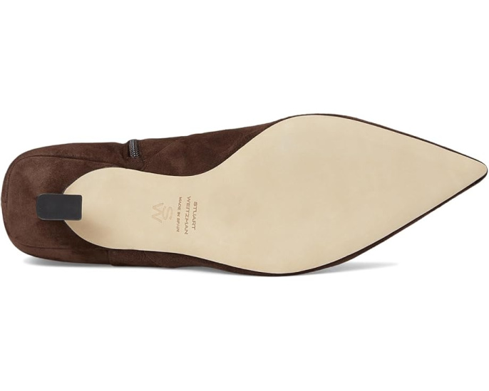 Высокие сапоги Vinnie Zip 50 на изящном каблуке из козьей кожи Stuart Weitzman