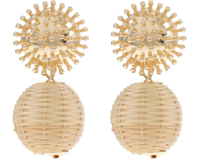 Серьги Lilly Pulitzer Summer Shorelines Wicker Tan