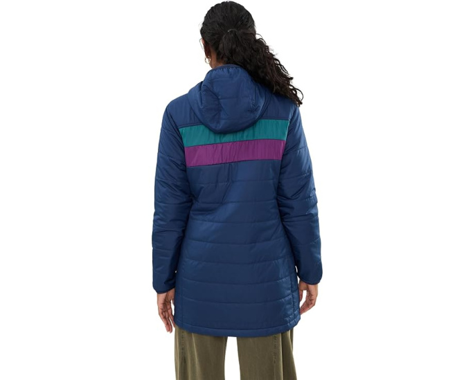 Пуховик L.L.Bean Mountain Classic с цветным блоком и капюшоном