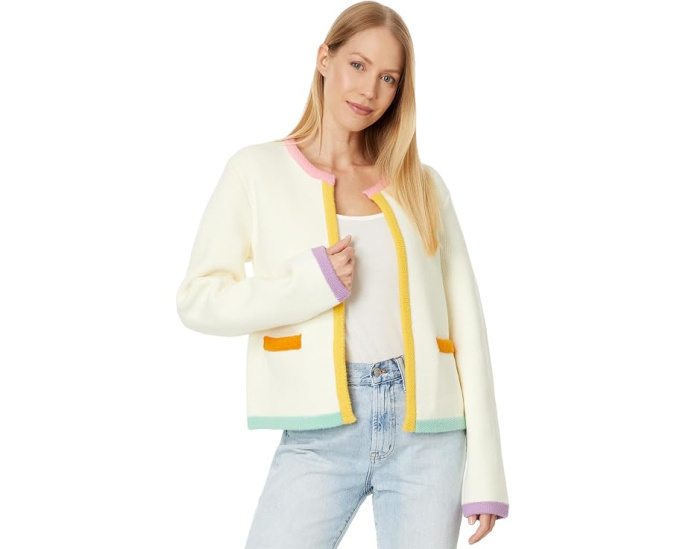 Кардиган свитер Color Block от English Factory оверсайз