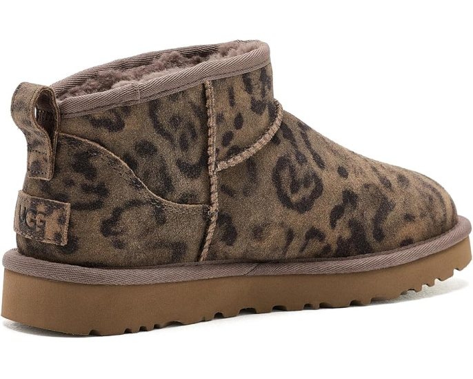 UGG Classic Ultra Mini Spotted сапоги с леопардовым принтом