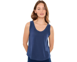 Топ Eberjey Aloe Cotton Tank из хлопка с алоэ синего цвета