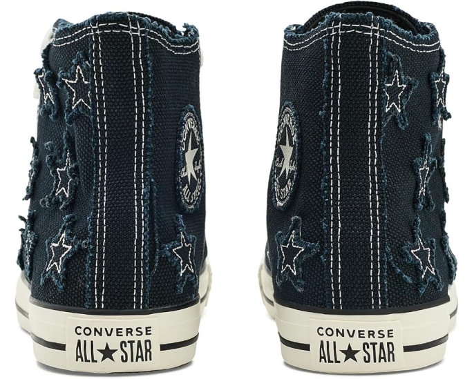 Кеды Converse Chuck Taylor All Star с потертыми звездами высокая посадка
