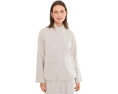 Белая куртка-бомбер Eileen Fisher на молнии из льна и органического хлопка