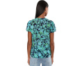 CeCe топ с цветочным принтом и рукавами Floral Shirred Flutter Sleeve