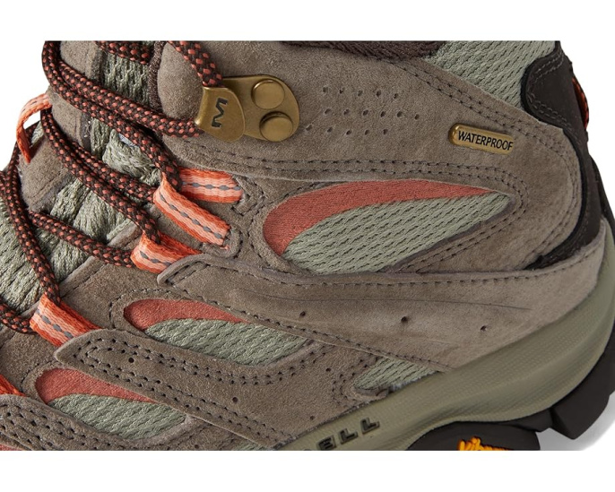Водонепроницаемые треккинговые ботинки Merrell Moab 3 Mid с мембраной и подошвой Vibram