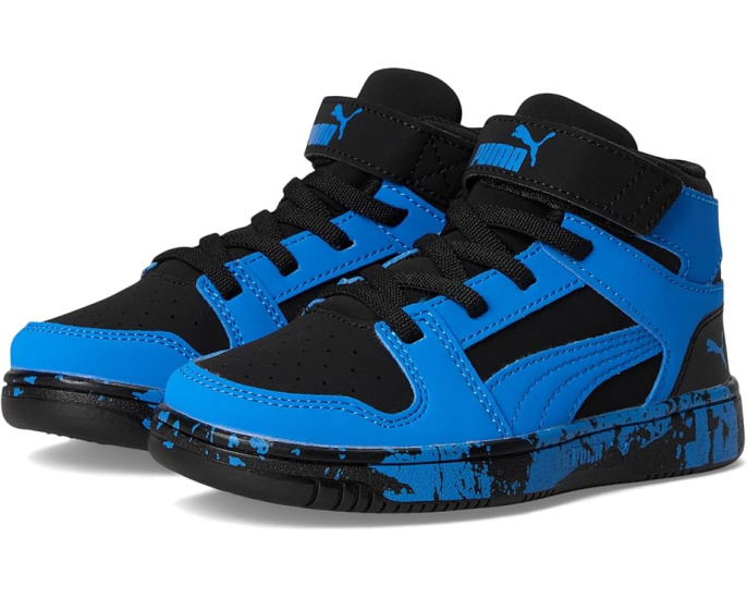 Кроссовки PUMA Kids Rebound Layup Mid на липучках с промежуточной подошвой EVA