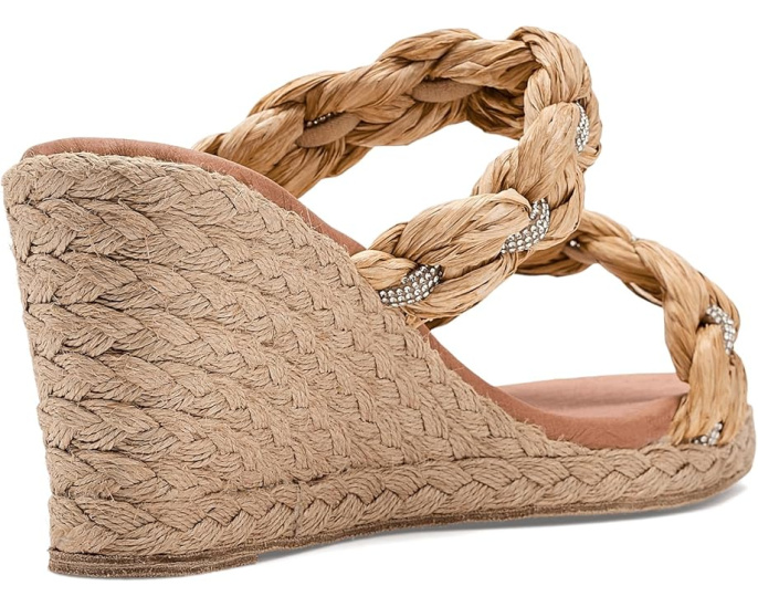 Босоножки Andre Assous Nolita Raffia на платформе из рафии с клиновидным каблуком