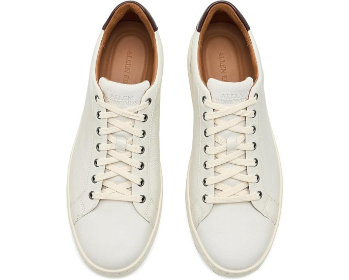 Кроссовки Barnes 2 на шнуровке от Allen Edmonds белая кожа