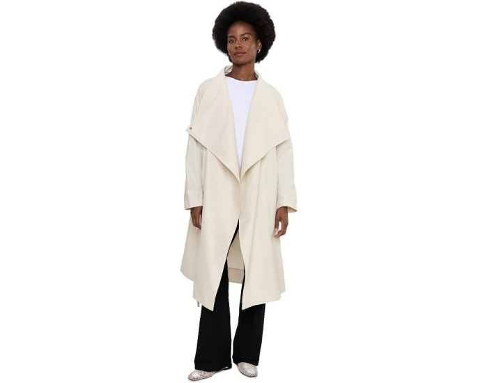 Пальто Eileen Fisher Light Cotton Nylon с драпированным воротником
