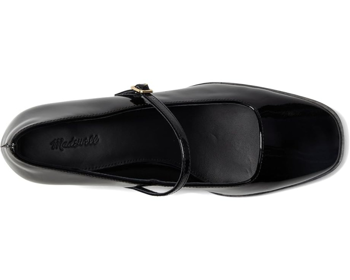 Туфли Greta 60 мм на квадратном носке с лаковой отделкой Madewell