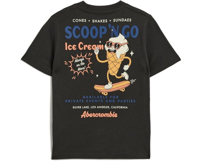 Футболка abercrombie kids Scoop N Go Tee для детей