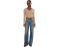 Rib-Knit Long Sleeve V-Neck Top