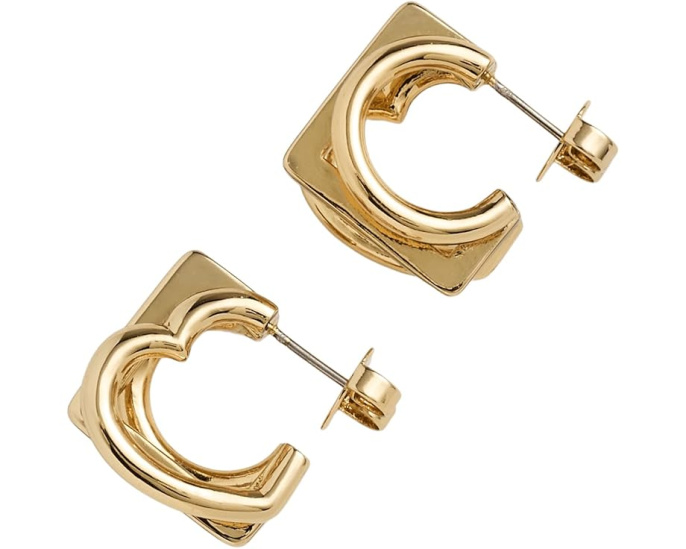 Серьги-кольца Geo Pop Stacked Hoops от Kate Spade New York с геометрическим дизайном