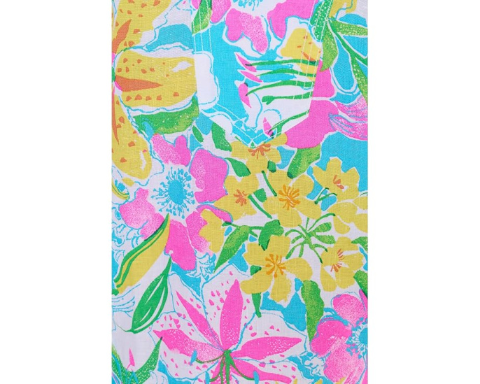 Lilly Pulitzer Льняное платье-туника Annadetta с цветочным принтом