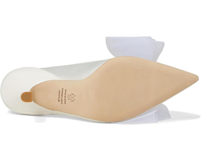 Туфли-лодочки Stuart Weitzman Blushing Bow 75 с бантом и каблуком 3 дюйма (7.62 см)