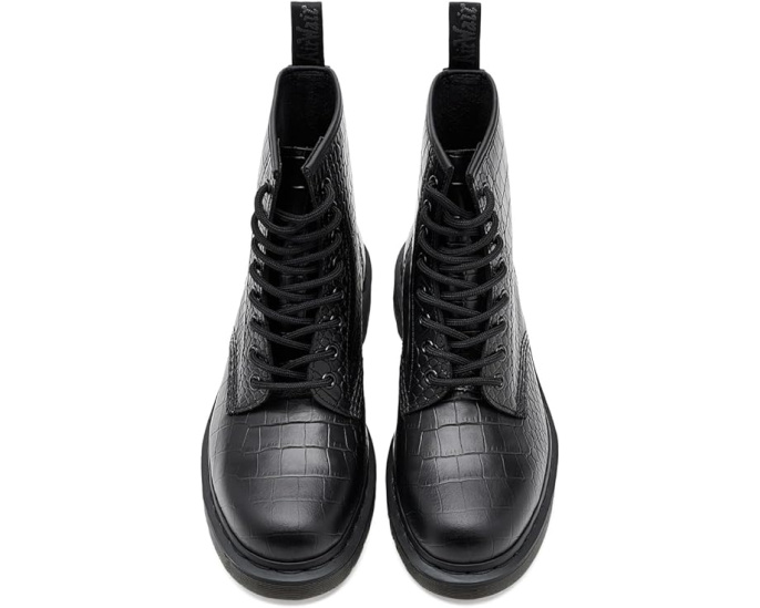 Ботинки Dr. Martens 1460 Croco с тиснением под крокодила на платформе