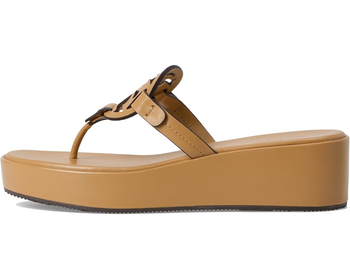 Сандалии Tory Burch Miller Wedge 25 mm с искусственной кожей и стелькой