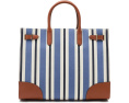 Сумка Devyn Tote большая из полосатого канваса Lauren Ralph Lauren