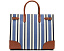 Сумка Devyn Tote большая из полосатого канваса Lauren Ralph Lauren