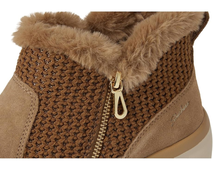 Ботильоны SKECHERS Easy Going Gentle Fall с замшевым верхом и вязаным свитером