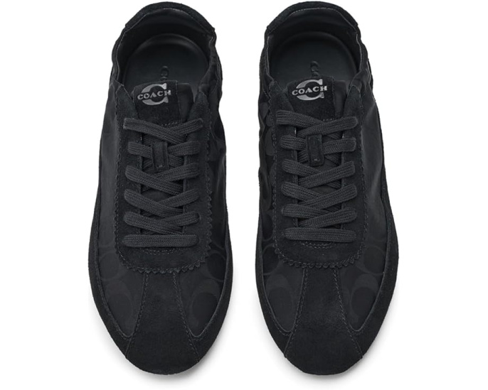 Coach Soft Sneakers с подписным нейлоном и замшей