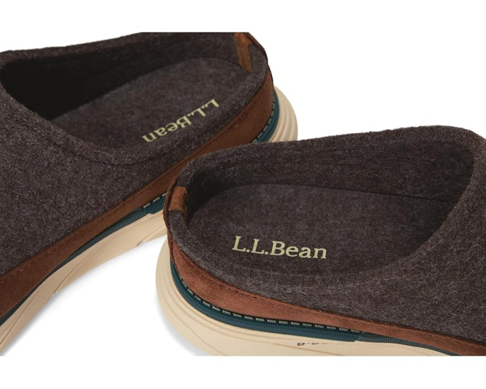 Тапочки-клоги L.L.Bean Downeast из шерсти с подошвой VertoGrip